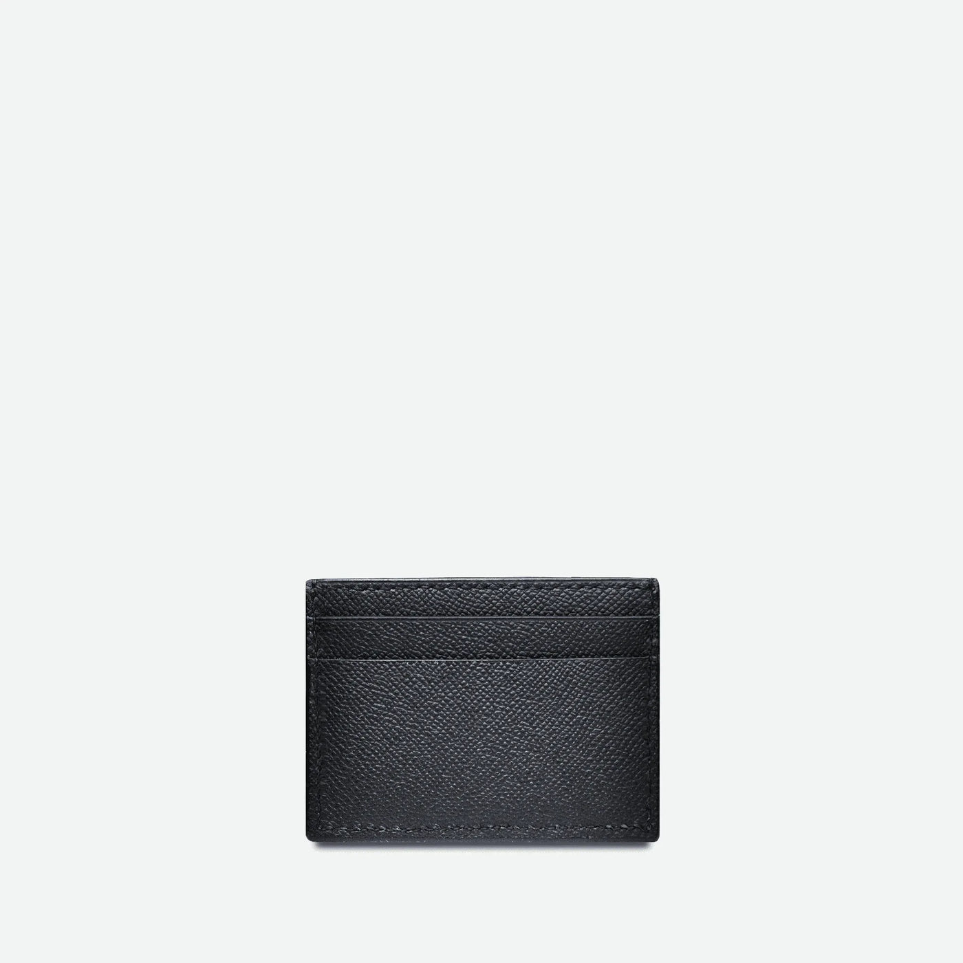 Porte-cartes simple pour homme en cuir noir face arrière.