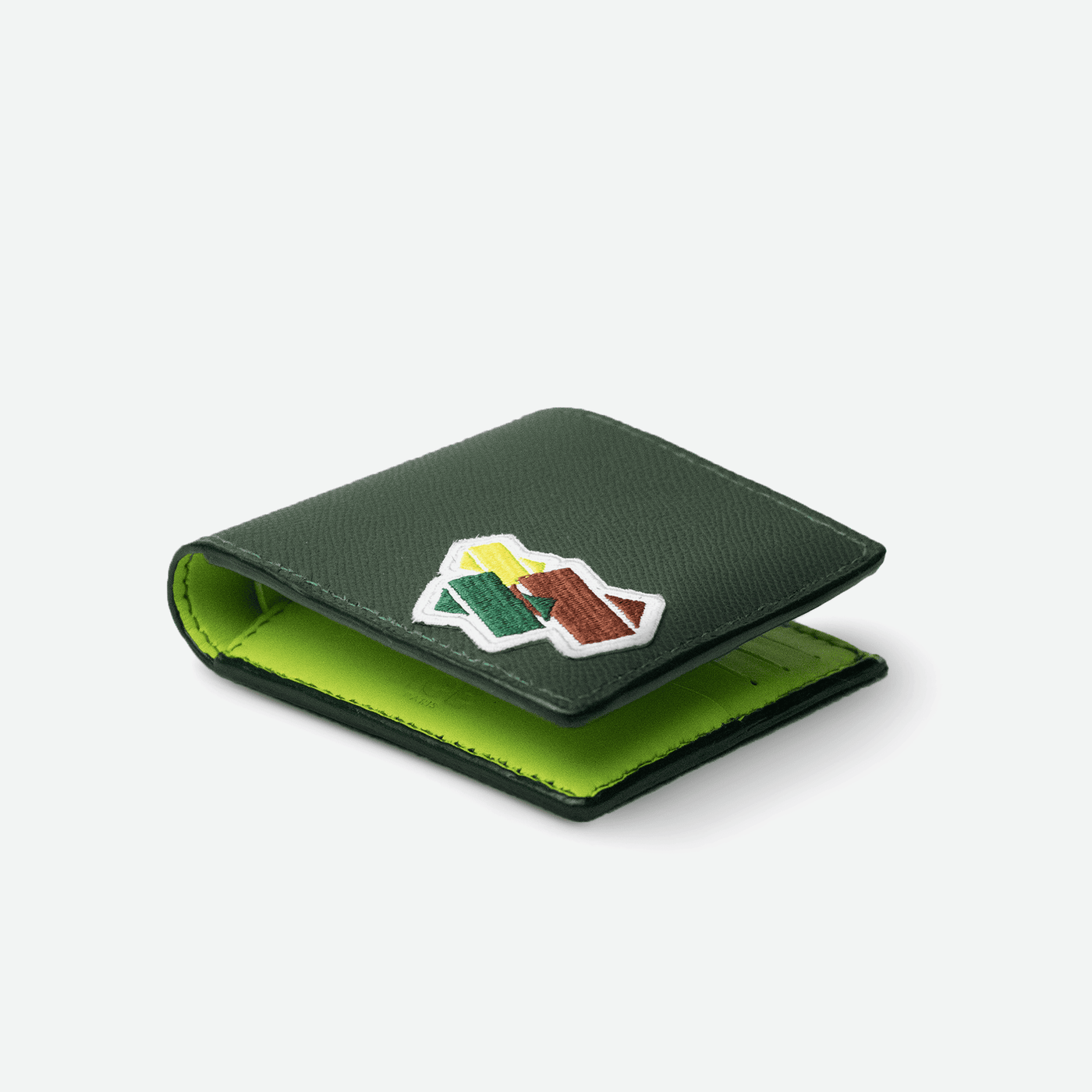 Porte-cartes à plat sur fond blanc