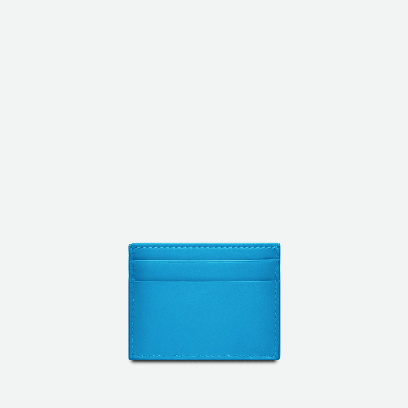 Dos porte-cartes en cuir lisse bleu